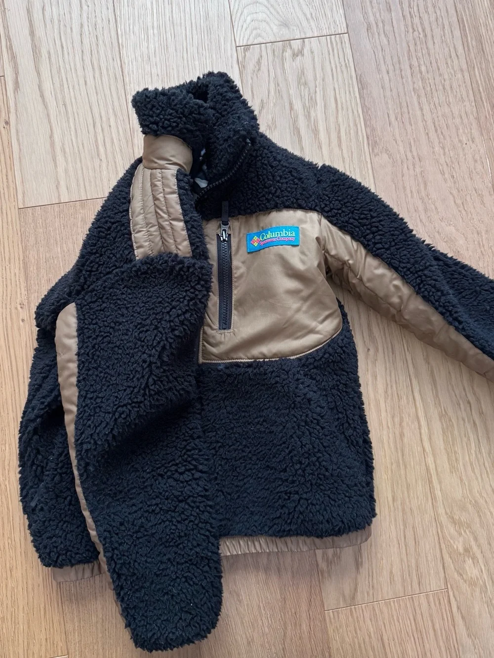 Columbia Kids' Black Sherpa Fleece Jacket - Reversible